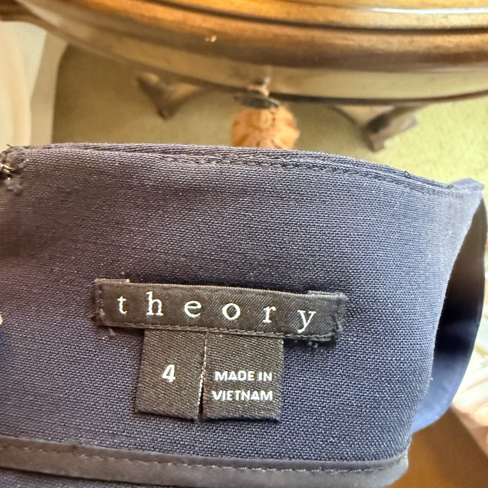 Theory Women's Navy Pencil Skirt